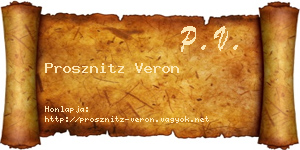 Prosznitz Veron névjegykártya